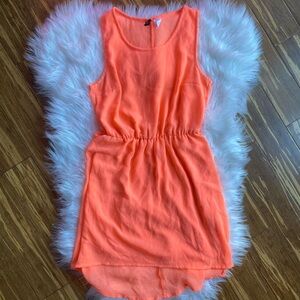 H&M Vibrant Orange Sleeveless Mini Dress